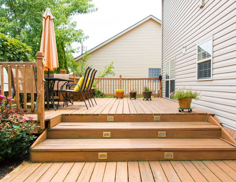 Wooden Deck with Seating Area